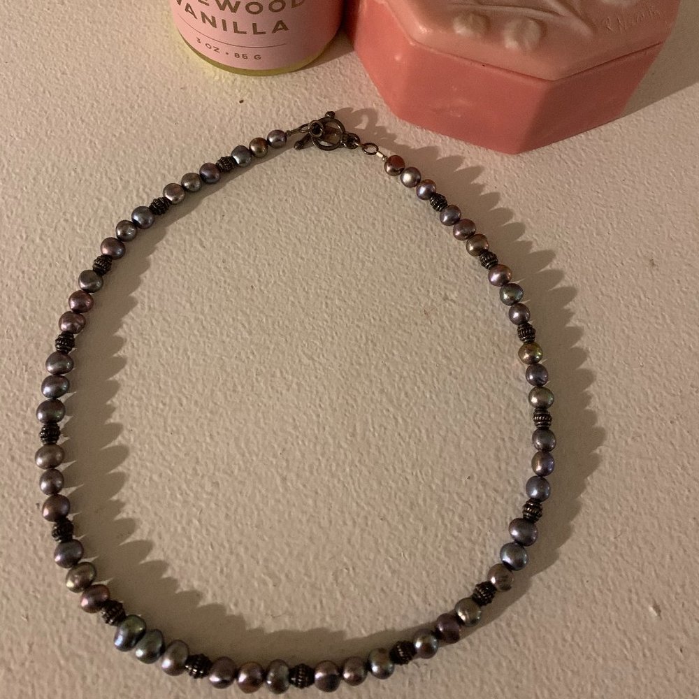 Grey Pearl Necklace